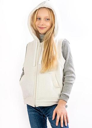 Жилетка на блискавці плюшева підкладка з капюшоном