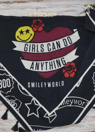 Новий фірмовий шарф бандана косинка стильною дівчинці smiley world reserved дівчинки можуть все3 фото