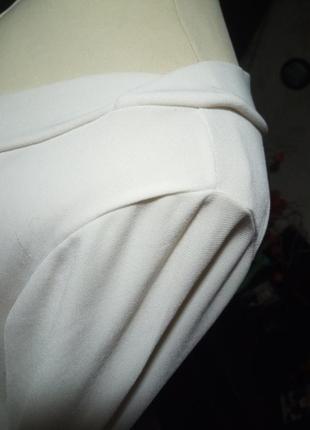 Блуза белая  р 46-48 трикотаж винтаж4 фото