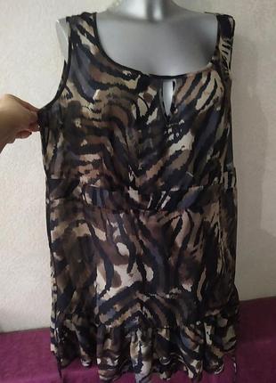 20/54/xxl, f&amp;f, Англия! коричневая пляжная туника,сукня, парео новая