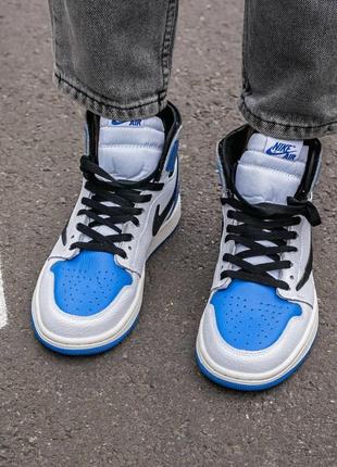 Кросівки nike air jordan retro 1 hihg x fragment x trawis scott5 фото