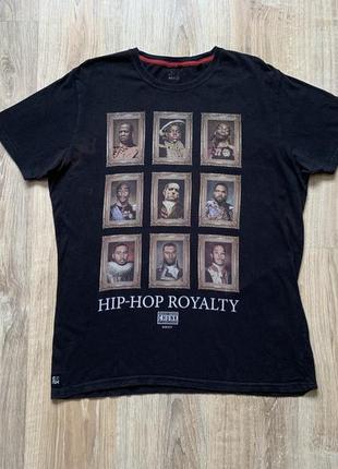 Мужская винтажная хлопковая футболка с реп принтом реп мерч hip hop royalty