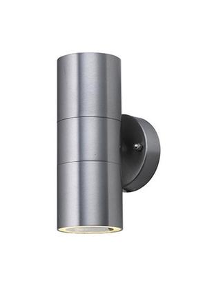 "manolya-2"вуличний настінний фасадний світильник, 2*gu10 (без ламп) 220v, матовий хром (075-008-0002-011)