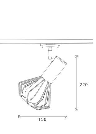 Светильник трековый diadem в стиле лофт nt 22151-1 wh msk electric2 фото