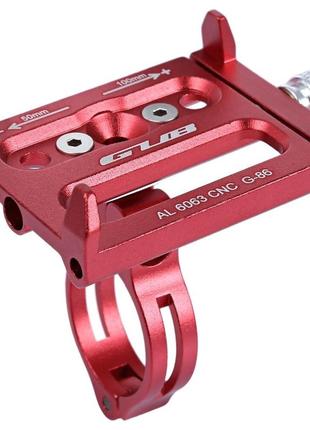 Тримач для смартфона 3,5-6,2" al з алюм. кріпленням на кермо/винос gub g-86 червоний