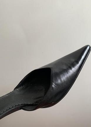 Чёрные классические кожаные туфли1 фото