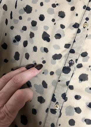Шифонова блуза в леопардовий принт, шифоновая блуза анималистический принт4 фото