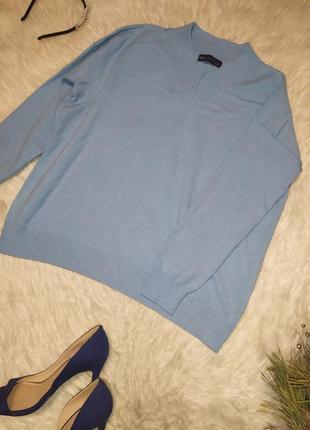Актуальный голубой свитер размер m бренда marks & spenser's