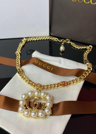 Подвеска в позолоте с жемчугом