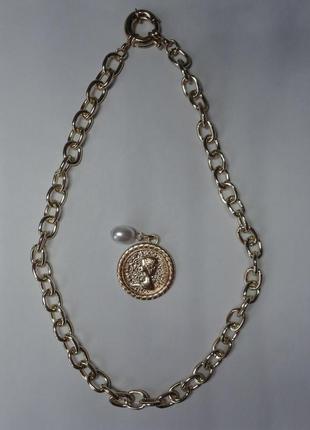 Шикарное очаровательное колье ожерелье цепь3 фото