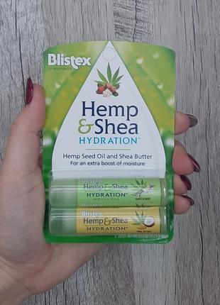Blistex  hemp & shea, увлажняющее средство для губ, увлажнение, пина колада2 фото