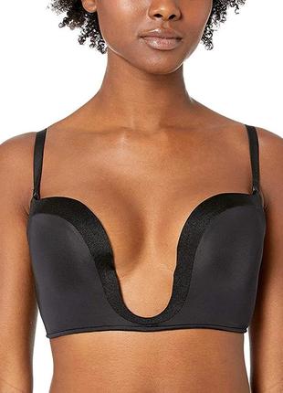 Бюстгальтер push-up для глибокого декольте ultimate plunge w00j5 black wonderbra 32dd 32e 70e 75d