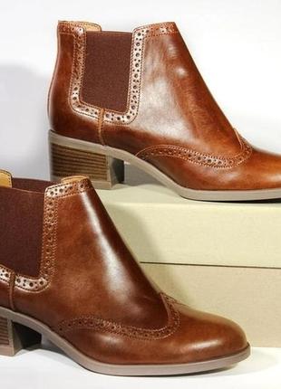 Руді шкіряні черевики челсі 41 розмір clarks 🇬🇧
