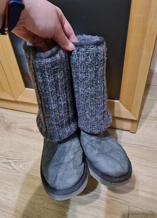 Угги uggs бренда ara (сапоги) серые 38 размер