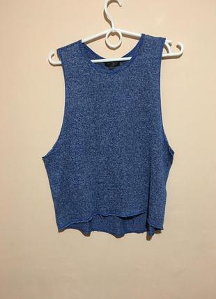 Меланжевый топ topshop knitted tank top6 фото