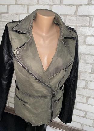 Стильная куртка/косуха,ветровка  цвет хаки  бренд fb sisters1 фото