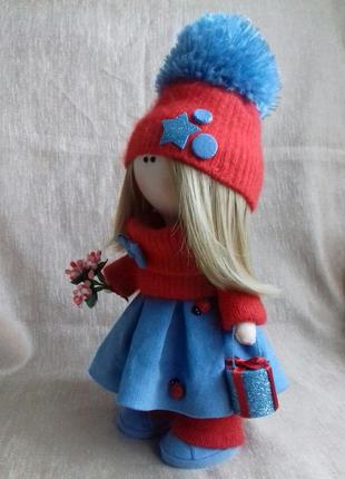 Інтер'єру єрна текстильна лялька лялька лялька тільда3 фото
