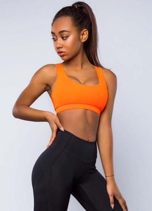 Спортивный топ basic orange3 фото