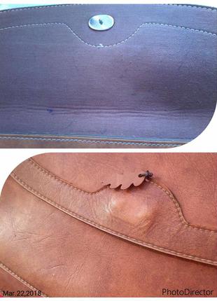 Винтажная кожаная сумка сумочка возможен обмен2 фото