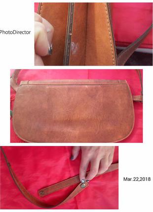 Винтажная кожаная сумка сумочка возможен обмен4 фото