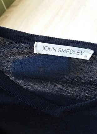 John smedley джемпер с небольшим vобразным вырезом пуловер из сверхтонкой шерсти мерино3 фото