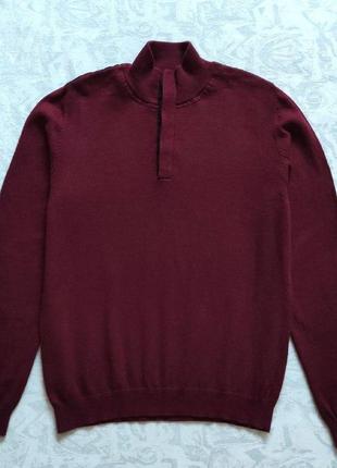 Чоловічий теплий светр із застібкою на ґудзиках вовняний пуловер, светр devred1 фото