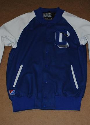 Criminal damage бомбер з шкір рукавами