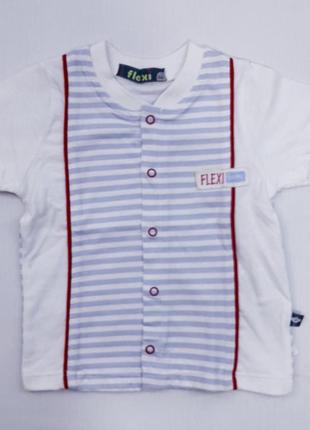 Футболка кнопки flexi 3694 62см(р) бело-голубая