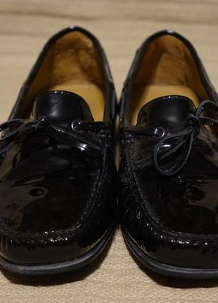 Красивые лакированные черные мокасины manila grace италия 38 1/2 р.