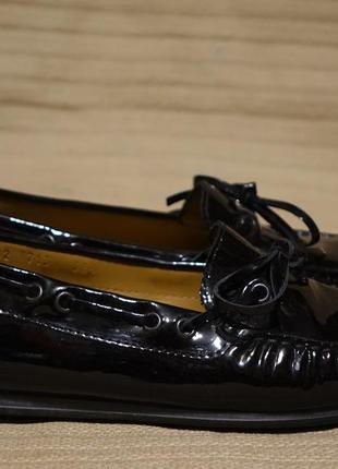 Красивые лакированные черные мокасины manila grace италия 38 1/2 р.