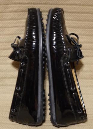 Красивые лакированные черные мокасины manila grace италия 38 1/2 р.