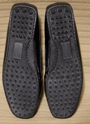 Красивые лакированные черные мокасины manila grace италия 38 1/2 р.