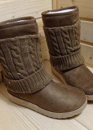 Угги с вязкой