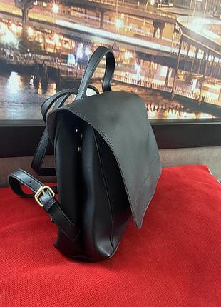 Рюкзак кожаный чёрный