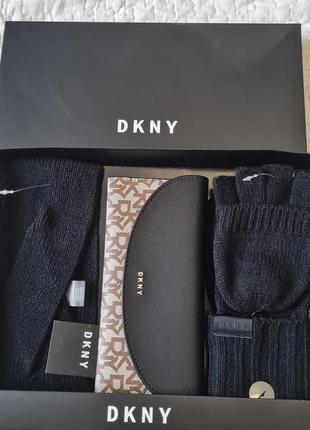 Подарочный набор варежки, повязка кошелёк - dkny, оригинал