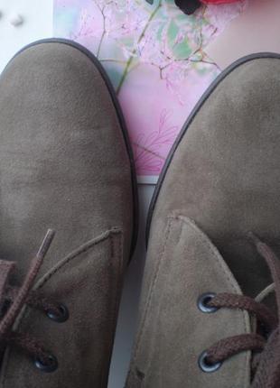 Женские кожаные ботинки peter kaiser 39р. замша, коричневые4 фото