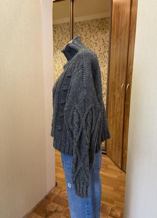 Стильный свитер крупной вязки с люрексом р.м3 фото