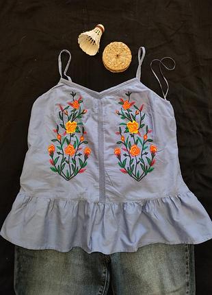 Майка на тонких бретелях. размер 10