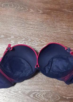 Брендовый красивый бюстгалтер р.36 dd 80 dd от ann summers обьемный пушап косточки кружево стразики2 фото