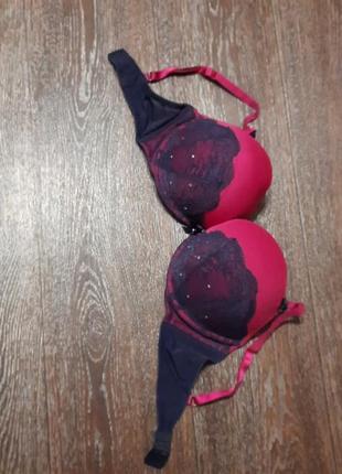 Брендовый красивый бюстгалтер р.36 dd 80 dd от ann summers обьемный пушап косточки кружево стразики5 фото