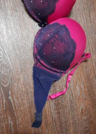 Брендовый красивый бюстгалтер р.36 dd 80 dd от ann summers обьемный пушап косточки кружево стразики3 фото