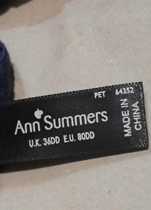 Брендовый красивый бюстгалтер р.36 dd 80 dd от ann summers обьемный пушап косточки кружево стразики4 фото