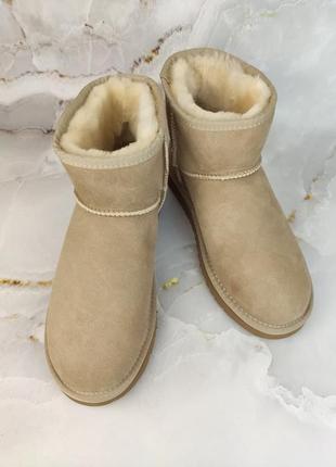 Угги женские низкие бежевые ugg australia classic mini sand