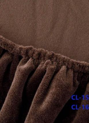 Велюрова простинь на резинці з наволочками