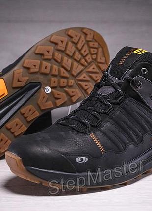 Кожаные зимние ботинки, кроссовки термо, salomon s2 gore-tex winterfrost