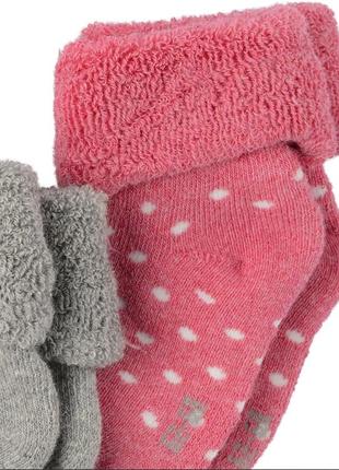 Махровые носки для новорожденной девочки 50-56 р., topomini2 фото