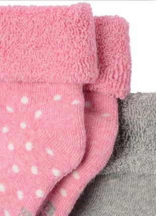 Махрові шкарпетки для новонародженої дівчинки 50-56 р., topomini3 фото