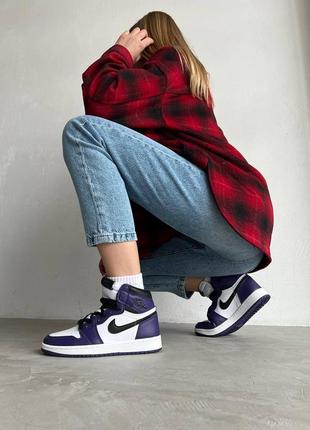 Кросівки air jordan 1 mid court purple кроссовки