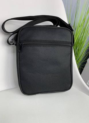 Мужская сумка new balance через плечо, черная текстильная барсетка нью беленс, мессенджер nb5 фото
