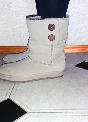Skechers australia - класні утеплені шкіряні чобітки розмір 40 (26,5 см устілка)